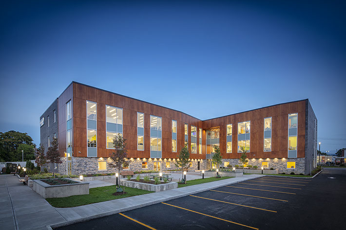 Nascentia Health Headquarters Building at Night