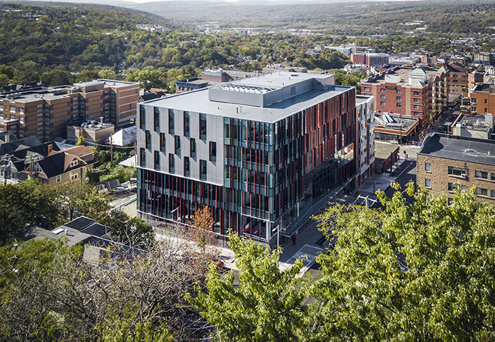 Cornell University Business Education Building Aerial View