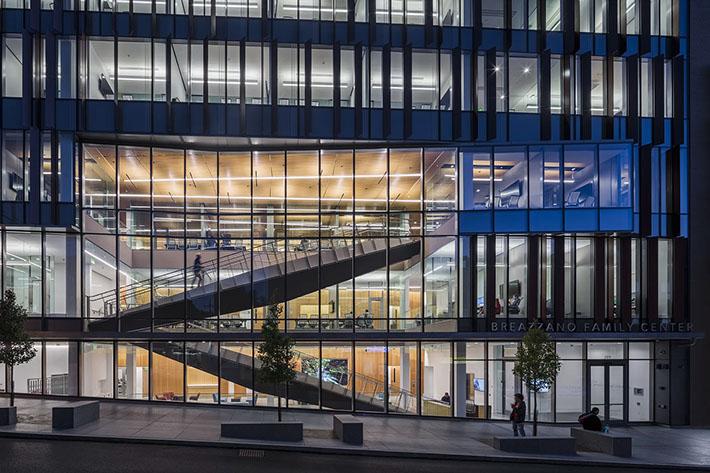 Cornell University Business Education Building Outdoor Entrance