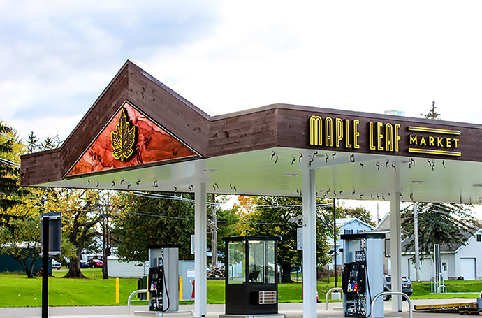 Maple Leaf Market Gas Pumps