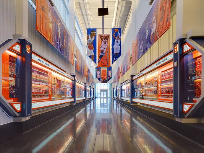 Syracuse University Carmelo K. Anthony Center Hallway