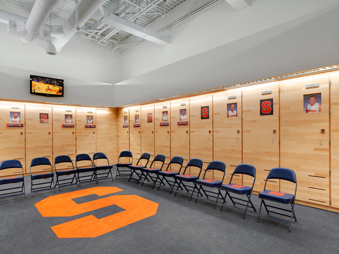 Syracuse University Carmelo K. Anthony Center Locker Room